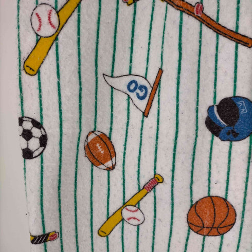 スポーツイラストプリントフリースイージーパンツ メンズ