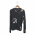 コスチュームナショナルオム CoSTUME NATIONAL HOMME イタリア製 ウール 総柄 VネックTシャツ メンズ