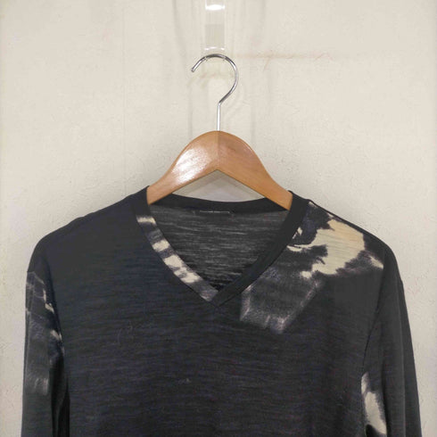 コスチュームナショナルオム CoSTUME NATIONAL HOMME イタリア製 ウール 総柄 VネックTシャツ メンズ