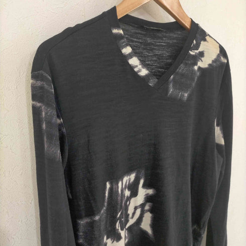 コスチュームナショナルオム CoSTUME NATIONAL HOMME イタリア製 ウール 総柄 VネックTシャツ メンズ