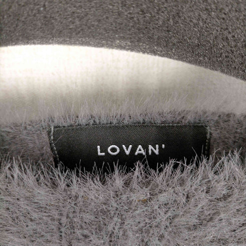 lovan 袖ボタン シャギー クロップド ニット レディース