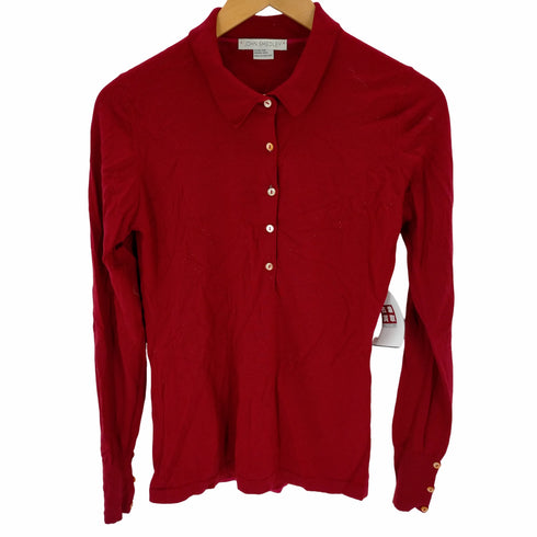 ジョンスメドレー JOHN SMEDLEY England製 ウールシャツ レディース JPN:S