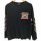 ジャンキーパラダイス JKPD 00s Y2K 両面プリント スカルロングスリーブTシャツ 長袖Tシャツ 袖ファイヤー メンズ M