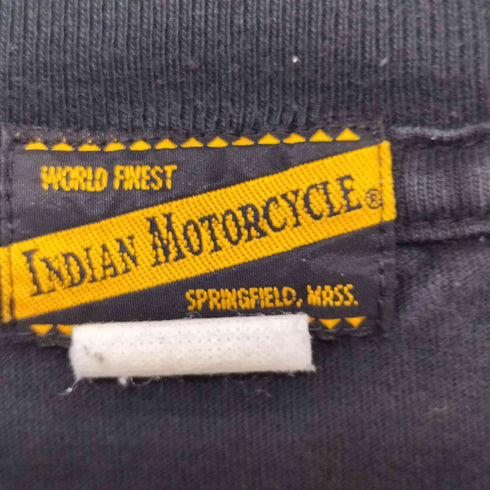 インディアンモーターサイクル INDIAN MOTORCYCLE 00s Y2K 両面プリントロングスリーブTシャツ 長袖Tシャツ 袖スカルファイヤー メンズ