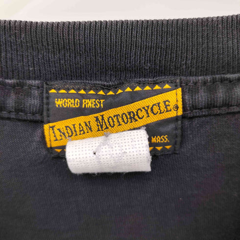 インディアンモーターサイクル INDIAN MOTORCYCLE 00s Y2K 両面プリントロングスリーブTシャツ 長袖Tシャツ 袖スカルファイヤー メンズ
