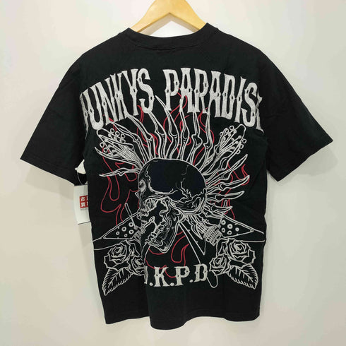 ジャンキーパラダイス JKPD 00s Y2K 両面プリント スカルロングスリーブTシャツ 半袖Tシャツ メンズ M