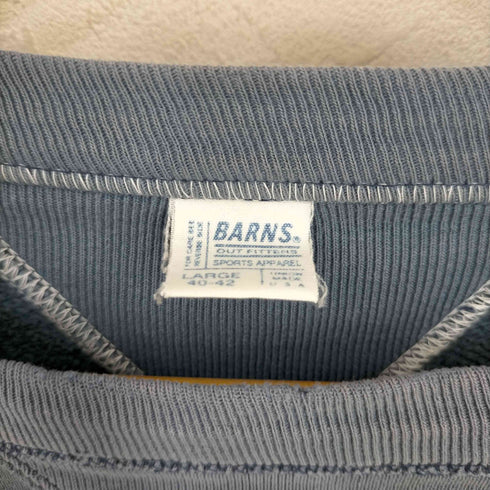 バーンズ Barns 日焼け加工 両V ビンテージ加工スウェット 2トーン メンズ import:L