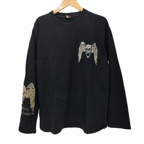 バックストリートクローラー BACK STREET CRAWLER 00s Y2K デビルスカルプリント長袖Tシャツ メンズ L