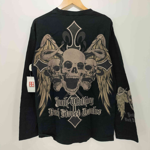 バックストリートクローラー BACK STREET CRAWLER 00s Y2K デビルスカルプリント長袖Tシャツ メンズ L