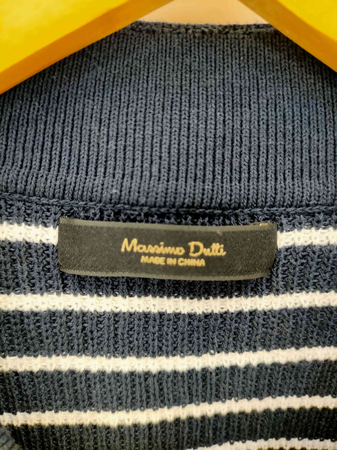 マッシモデュッティ Massimo Dutti ボーダーニットシャツ メンズ import:M