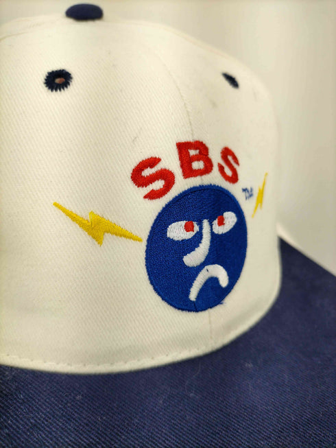 90S ©1995コピーライト入り SBS 企業ロゴ刺繍 6パネルキャップ メンズ