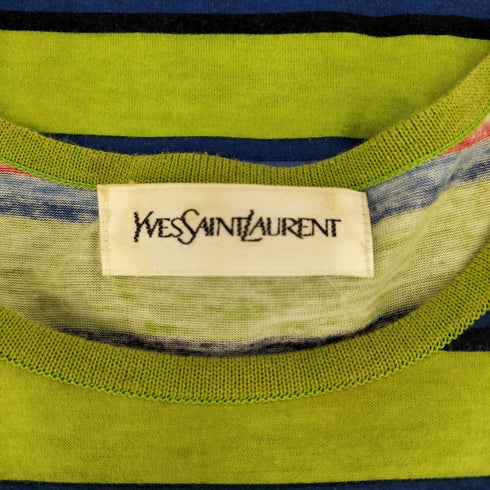 イヴサンローラン Yves Saint Laurent マルチボーダー S/S カットソー レディース import:M