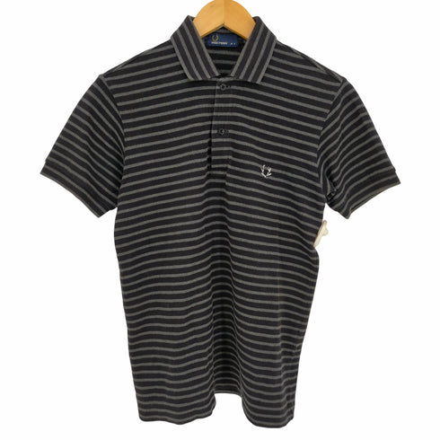 フレッドペリー FRED PERRY ロゴ刺繍 ボーダーポロシャツ メンズ JPN:S