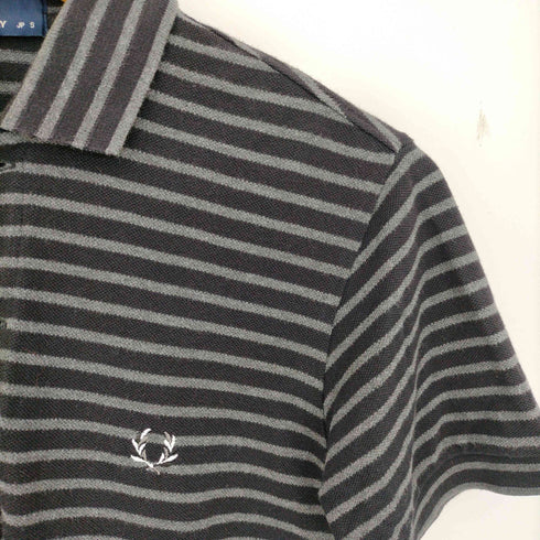 フレッドペリー FRED PERRY ロゴ刺繍 ボーダーポロシャツ メンズ JPN:S