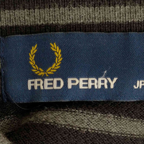 フレッドペリー FRED PERRY ロゴ刺繍 ボーダーポロシャツ メンズ JPN:S