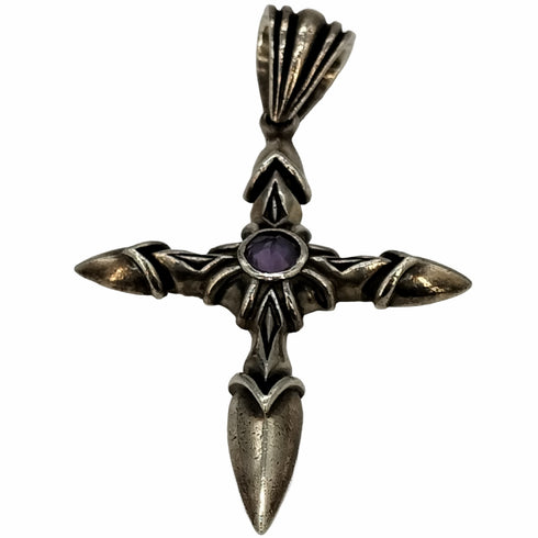 joint taboo SV925刻印 石付き 十字架ペンダントトップ メンズ