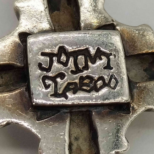 joint taboo SV925刻印 石付き 十字架ペンダントトップ メンズ