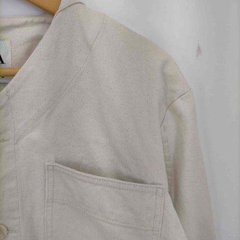 ザラ ZARA POCKET OVERSHIRT ノーカラー ポケットオーバーシャツ レディース import:XS