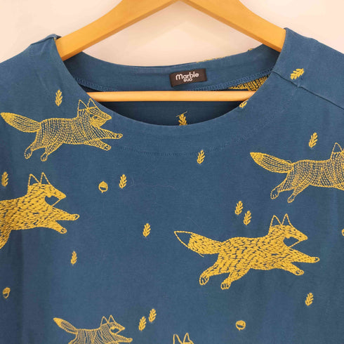 マーブルシュッド Marble Sud EMB フォックス キツネ ヒラメTee ドルマンTシャツ レディース