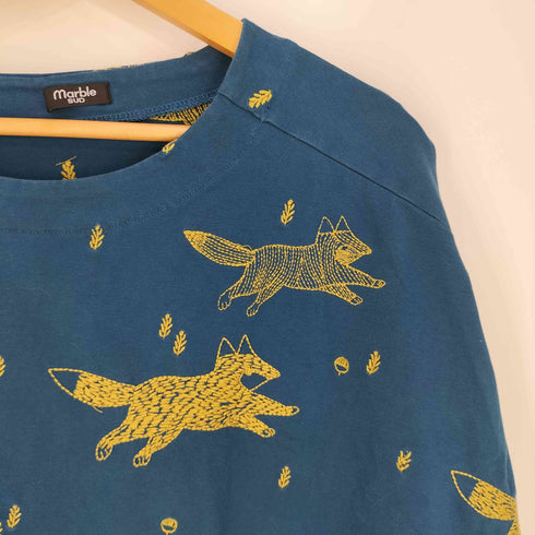 マーブルシュッド Marble Sud EMB フォックス キツネ ヒラメTee ドルマンTシャツ レディース