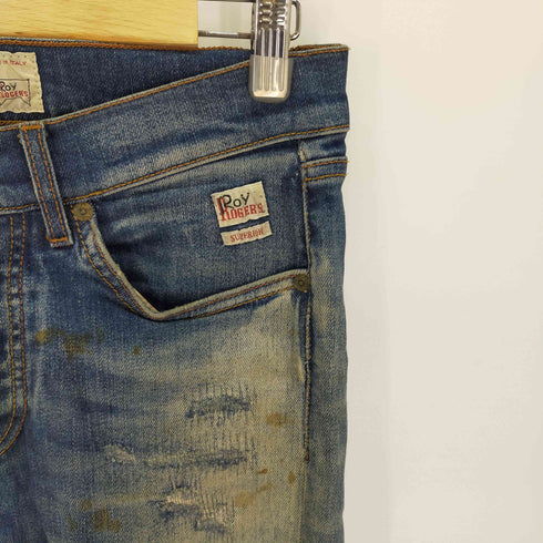 ロイロジャース Roy HOGER'S SLIM FIT SLIMデニムパンツ ダメージ加工 メンズ UK:30-31