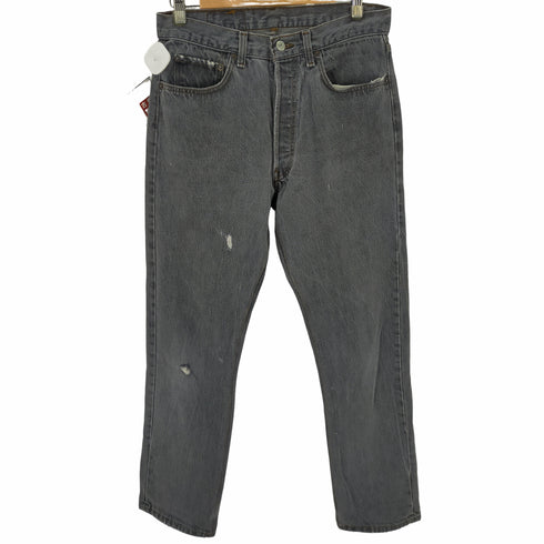 リーバイス Levis USA製 AUTHORIZED VINTAGE 501ストレートデニムパンツ ボタンフライ 先染め メンズ UK:32-33