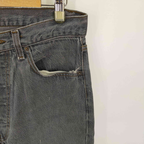 リーバイス Levis USA製 AUTHORIZED VINTAGE 501ストレートデニムパンツ ボタンフライ 先染め メンズ UK:32-33