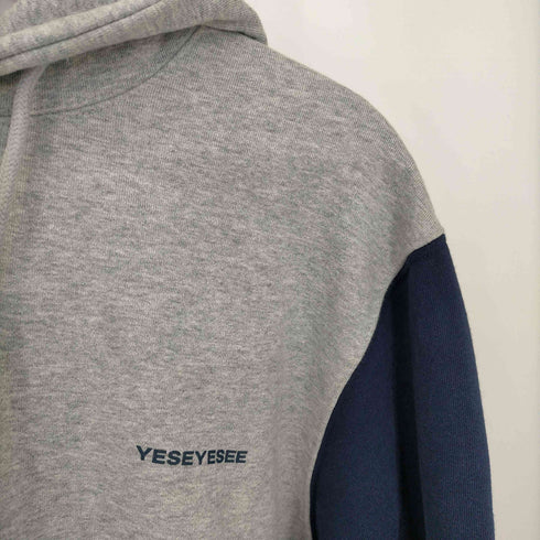 イエスアイシー YESEYESEE ロゴプリント 切替 プルオーバーフーディー メンズ import:S
