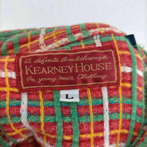 カーニーハウス KEARNEY HOUSE 織柄チェック ネルシャツ メンズ JPN:L