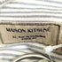 メゾンキツネ maison kitsune ロゴ刺繍 ボタンダウンストライプシャツ メンズ 39