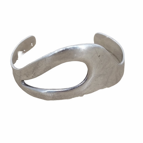 メキシカンシルバー Mexican Silver TJ-20 925 刻印 アシンメトリーデザインバングル メンズ FREE