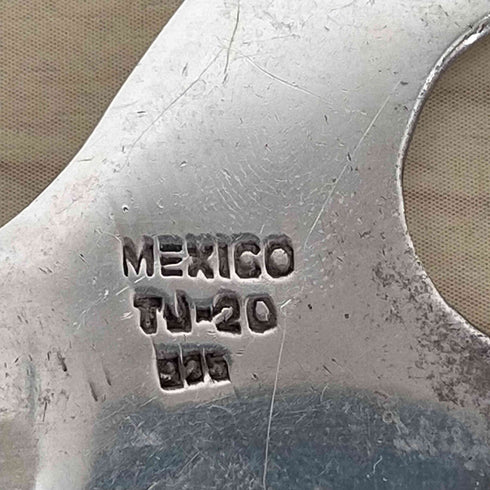 メキシカンシルバー Mexican Silver TJ-20 925 刻印 アシンメトリーデザインバングル メンズ FREE