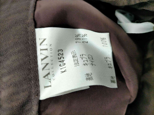 ランバン LANVIN タックキュプラミニスカート レディース JPN:36