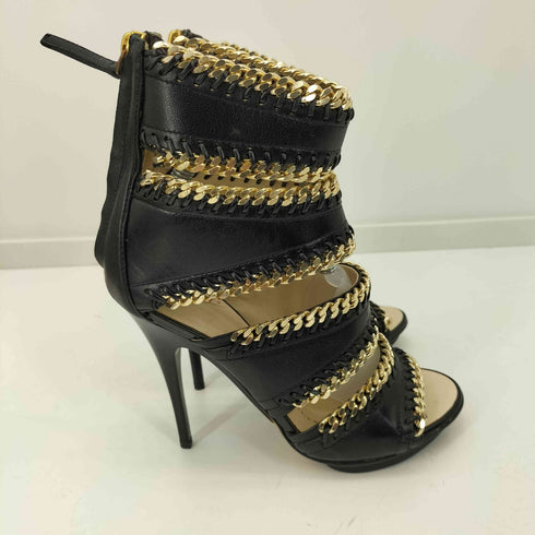 ジュゼッペザノッティデザイン GIUSEPPE ZANOTTI DESIGN ナッパレザー チェーン装飾 サンダル レディース EUR:35