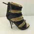 ジュゼッペザノッティデザイン GIUSEPPE ZANOTTI DESIGN ナッパレザー チェーン装飾 サンダル レディース EUR:35