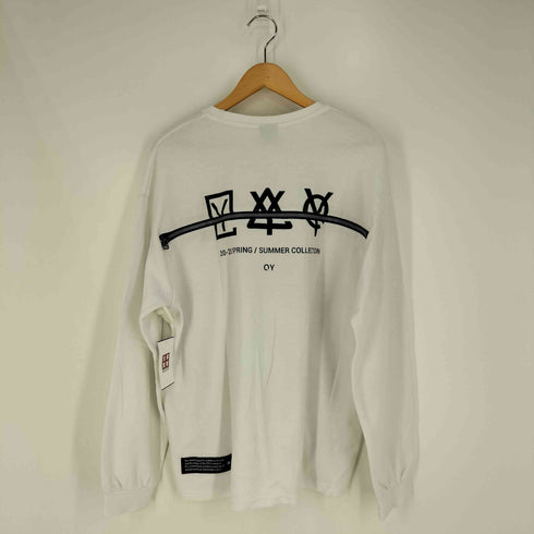オーワイ OY ロゴ刺繍 バックジップ ロングスリーブTシャツ メンズ