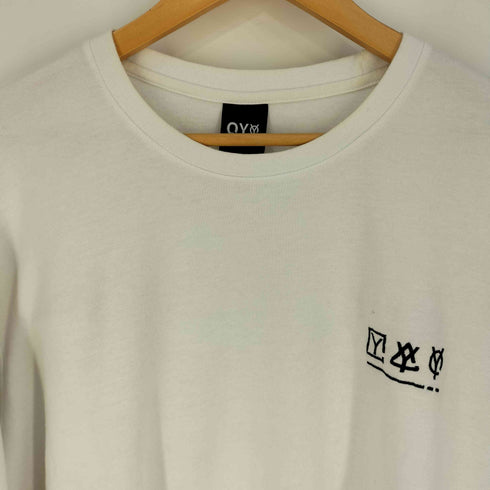 オーワイ OY ロゴ刺繍 バックジップ ロングスリーブTシャツ メンズ