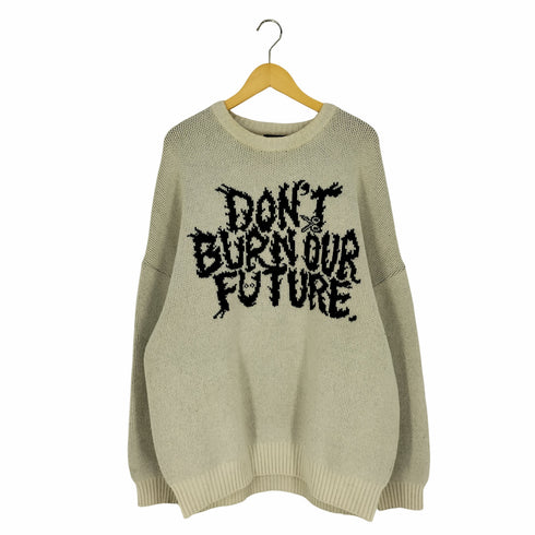 アジョバイアジョ AJOBYAJO Oversized Slogan Wool Knit Sweater クルーネックニット メンズ import:L