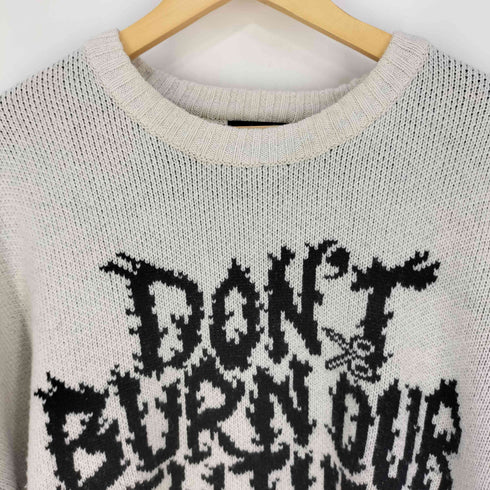 アジョバイアジョ AJOBYAJO Oversized Slogan Wool Knit Sweater クルーネックニット メンズ import:L
