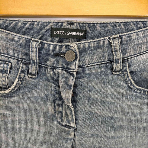ドルチェアンドガッバーナ DOLCE&GABBANA Y2K 背面プレート ダメージ ローライズ スキニーデニム レディース 38
