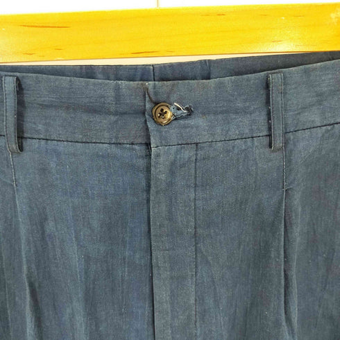 コムデギャルソンオム COMME des GARCONS HOMME 80s デカオム タックセンタープレススラックス インディゴ メンズ JPN:S