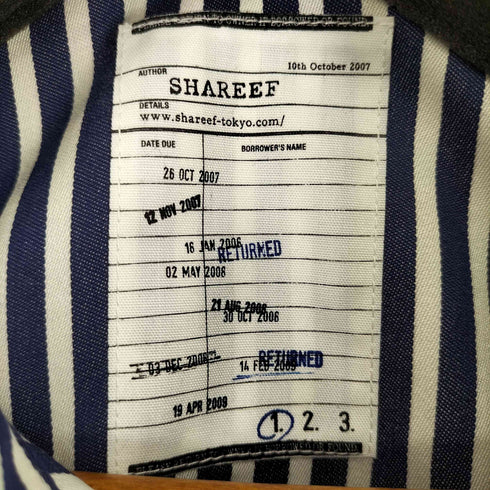 シャリーフ SHAREEF ワンポイント刺繍 L/S ストライプシャツ メンズ JPN:1