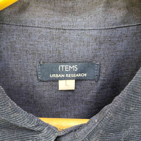 アイテムズ アーバンリサーチ ITEMS URBAN RESEARCH 衿コーデュロイ ポリツイルシャツ メンズ JPN:L