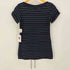 バーバリーブルーレーベル BURBERRY BLUE LABEL ロゴ刺繍 ドローコード ストライプ カットソー レディース EUR:38