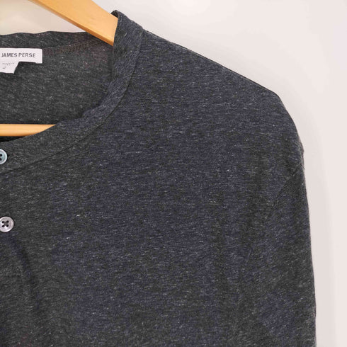 ジェームスパース JAMES PERSE USA製 ストレッチ ヘンリーネックTシャツ メンズ 2
