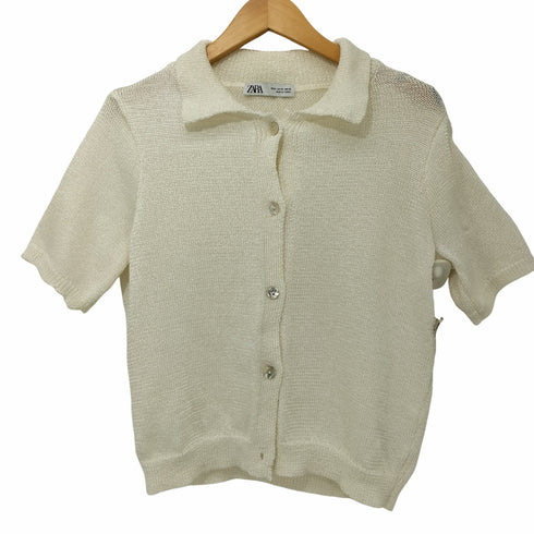 ザラ ZARA シェルボタンニットカーディガン レディース JPN:M