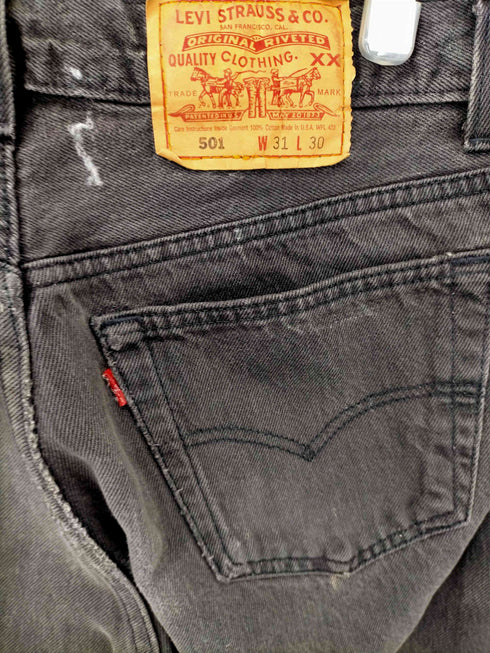 リーバイス Levis 90S MADE IN USA 501-0660 後染めブラックデニム メンズ W31/L30