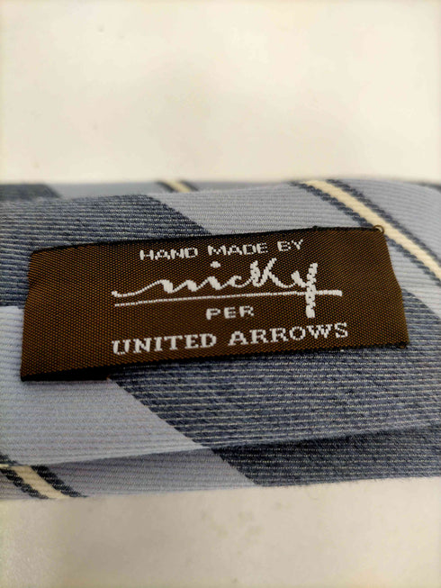 ユナイテッドアローズ UNITED ARROWS MICKY MADE IN ITALY コットンウールストライプネクタイ メンズ