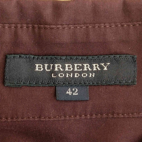 バーバリーロンドン BURBERRY LONDON 同色ロゴ刺繍 コットンフリルシャツブラウス レディース 42