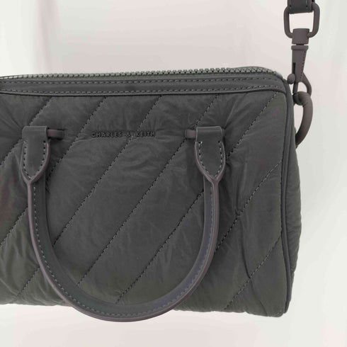 チャールズキース CHARLES & KEITH パテント パネルドトートバッグ 玉虫カラー 偏光 レディース